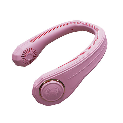 Neckband Electric Fan Power Digital Display Usb Hanging Neck Rechargeable Portable Air Conditioning Bladeless Fan