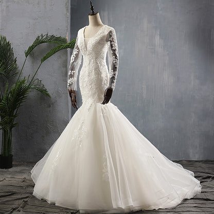 Wedding Dress Trailing Is Thin And Slim French Mermaid Skirt