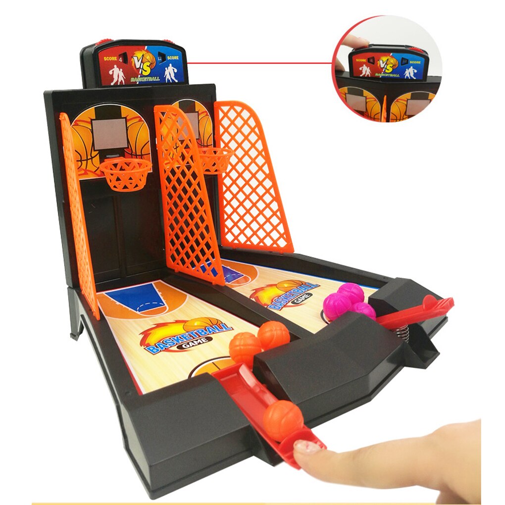 Double play basketball toy children's finger ejection