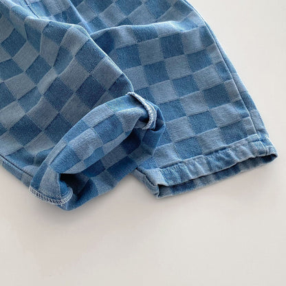 Fashion Personality Boys' Plaid Casual Pants