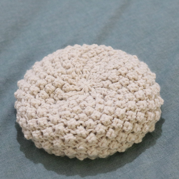 Women's Handmade Preppy Solid Color Knitted Beret