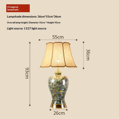 Extra-large All-copper Ceramic Table Lamp