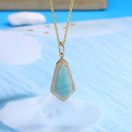 925 Silver Relief Tianhe Stone Double-sided Pendant