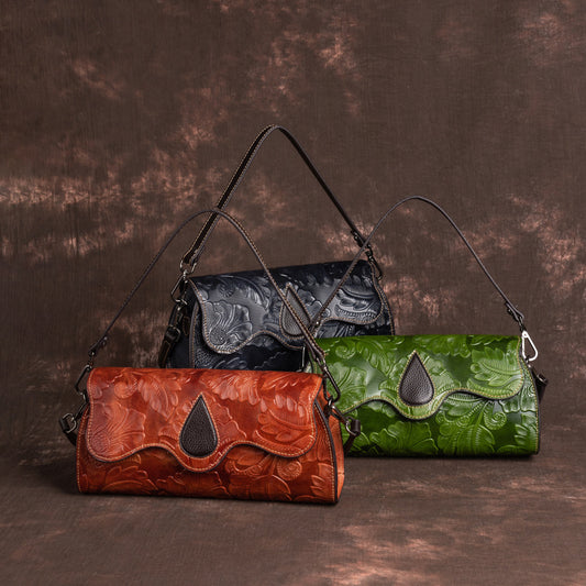 Women's Retro Leather Multifunctional Head Layer