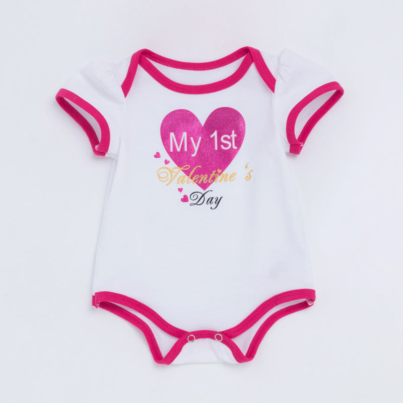 Summer new men's and women's baby triangle romper