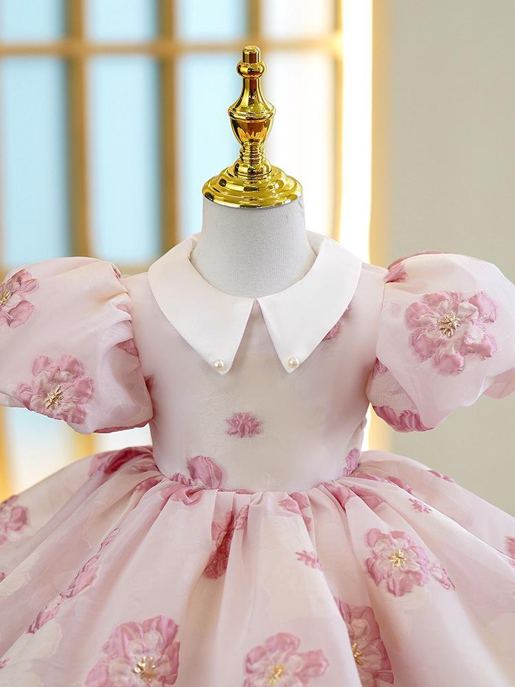 Piano Playing Flower Girl's Wedding Little Girl Princess Dress Birthday Costume