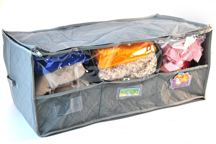 Bamboo charcoal non-woven clothes storage box