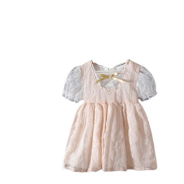 Children's Western Style Dress Girl Baby Princess Princess Puff Sleeves