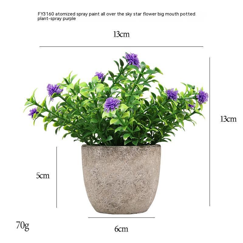 Simulation Starry Mini Pulp Pot Plastic Green Plant