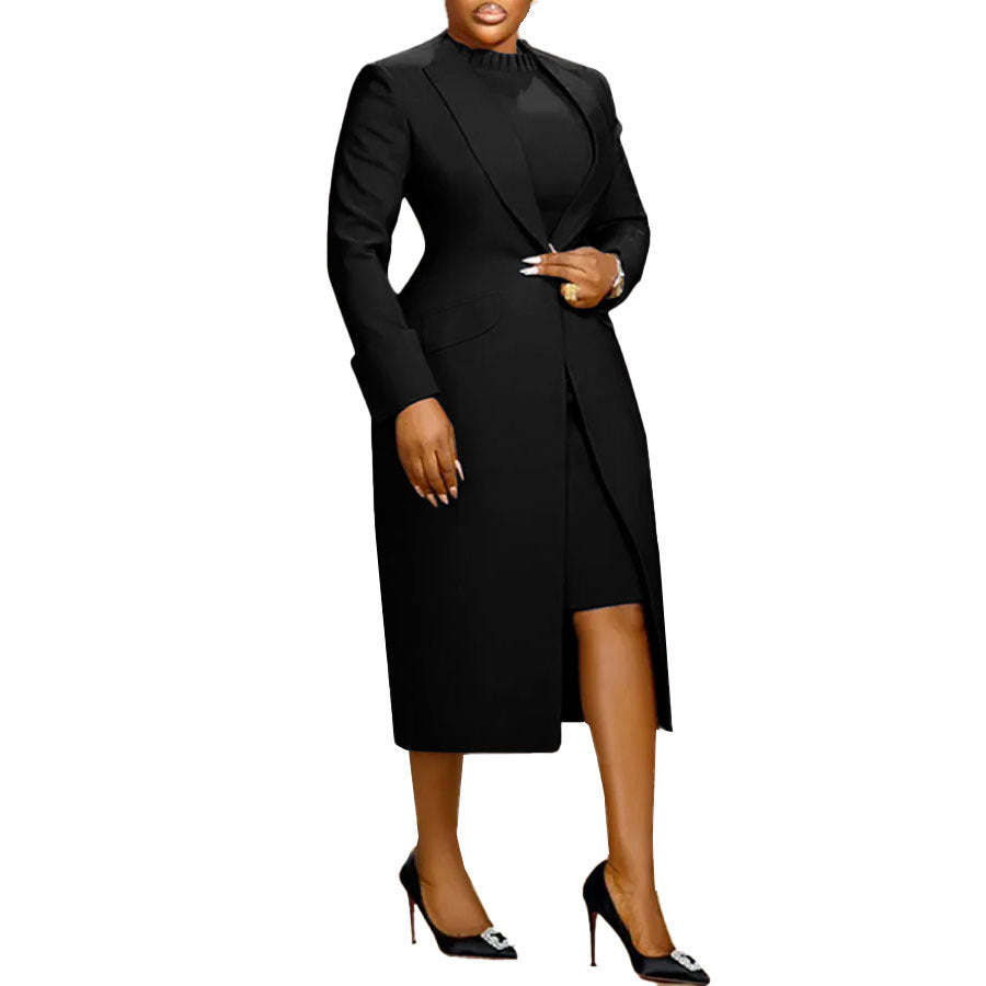 Back Slit Suit Vest Two-piece Set
