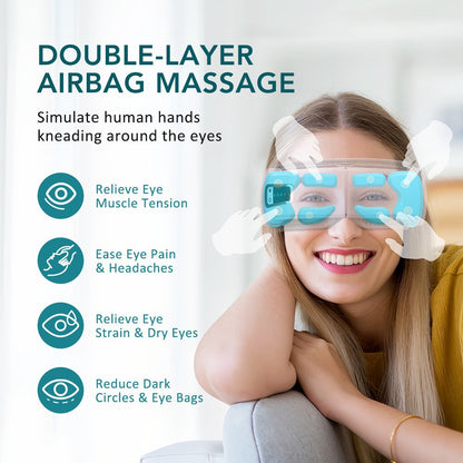Portable Eye Massager With Vibration And Heat Compress For Eye Care