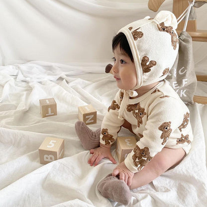 Romper Cartoon Print Bear Hooded Fart Shirt