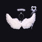 Wings Props Flower Girl Dress Up Halloween Christmas Show Feather Wings