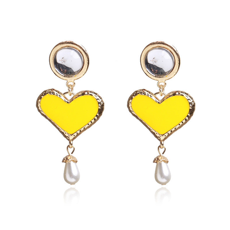 Female Assembly Jewelry Exaggerated Big Earrings Fashion Personality Retro Rhinestone