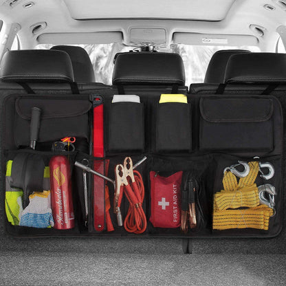 Large-capacity SUV Rear Seat Back Bag Sundries Storage Bag With Net Pocket
