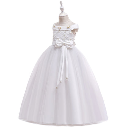 European And American One Shoulder Girls Dress Skirt