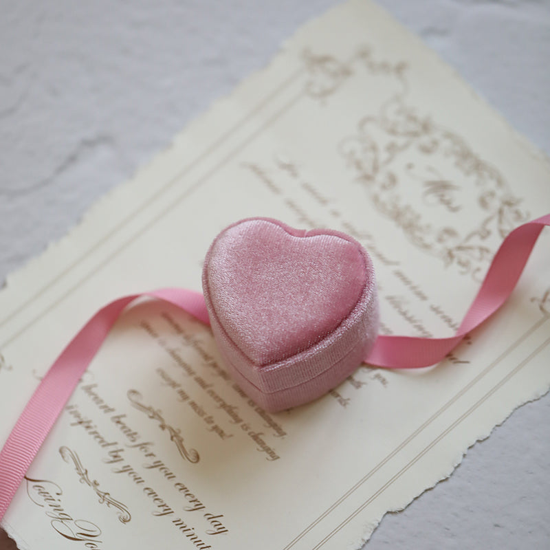 Love Velvet Necklace Solid Color Jewelry Box Gift