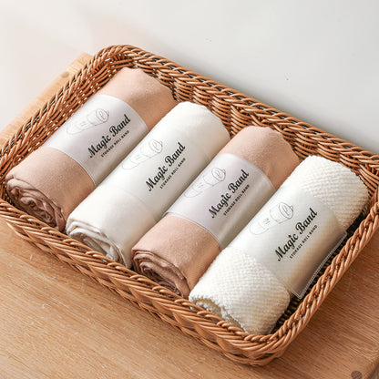 Self-adhesive Strapping Of Clothes Rolls For Storage