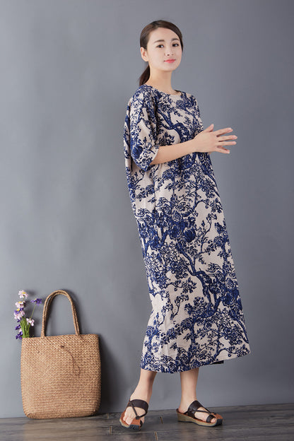 Women's Commoner Literary Retro Plus Size Dress