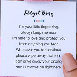 Rotating Enamel Fingertip Stress Relief Ring