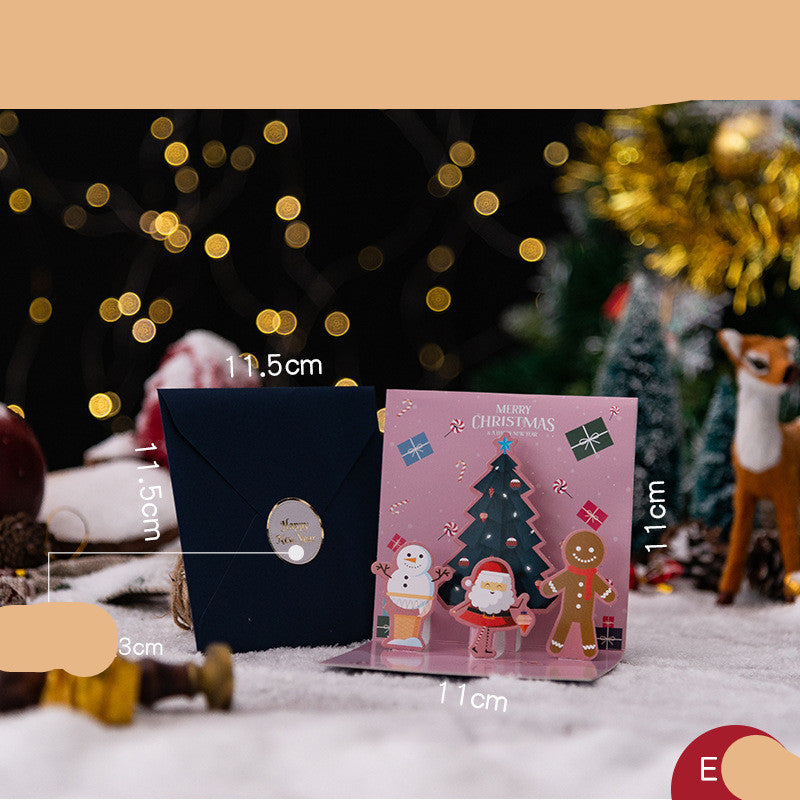 3D Three-dimensional Greeting Card Creative Christmas Eve