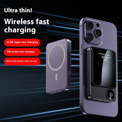 Ultra-thin Magnetic Wireless Power Bank Fast Charging Mobile Power Supply