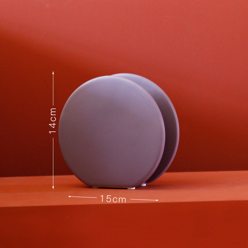 Morandi Color Nordic Style Creative Ceramic Dry Flower Vase Living Room Flower