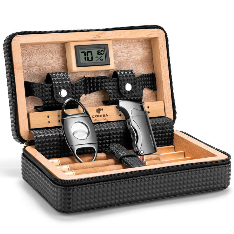 Cigar Box Mellow Cedar Wood Cuban Cigar Smoking Set