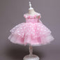 Children's Flower Princess Dress Year-old Girl Polka Dot