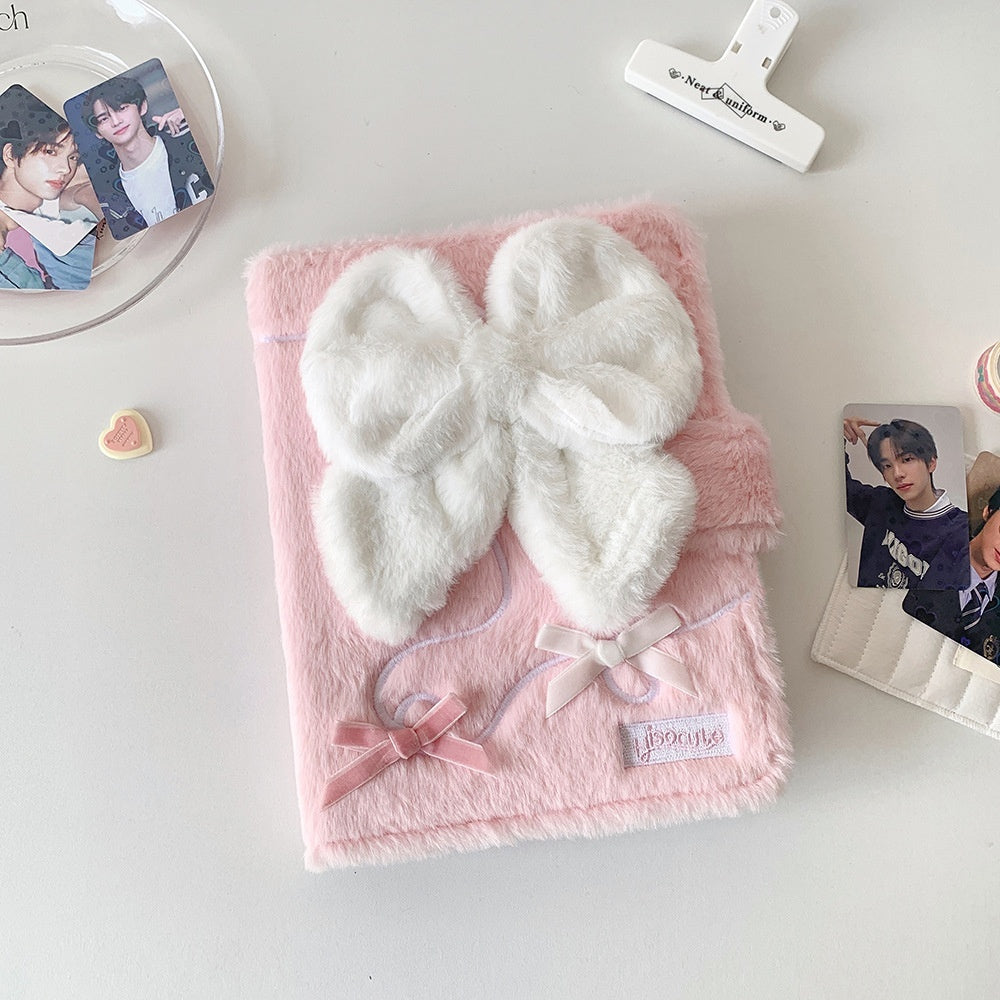 Four-grid Bow Plush Album Girl Star Chasing Storage Book