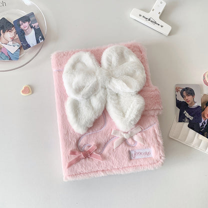 Four-grid Bow Plush Album Girl Star Chasing Storage Book