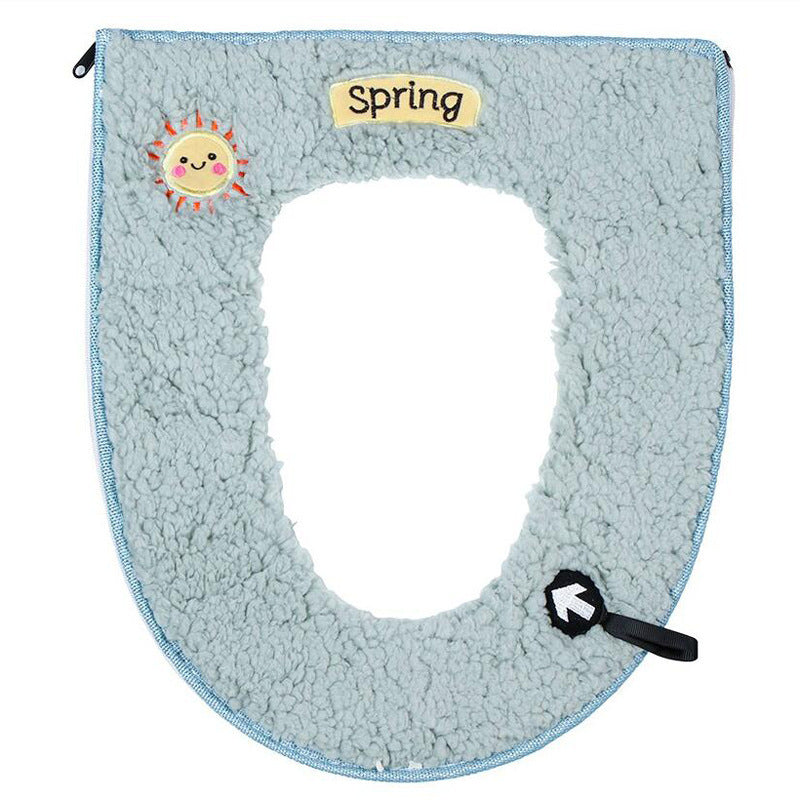 Household Toilet Washer Winter Plush Toilet Cover