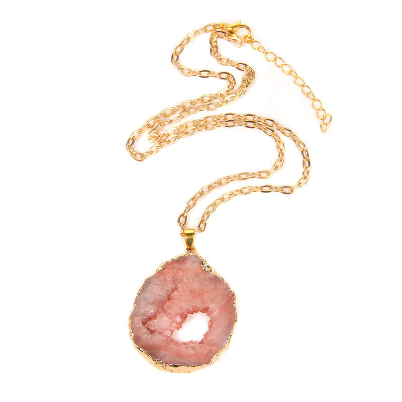 Fashion New Product Temperament Natural Amethyst Cluster Necklace