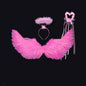 Wings Props Flower Girl Dress Up Halloween Christmas Show Feather Wings