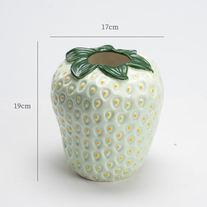 Good-looking Light Luxury Decoration Living Room Flower Arrangement Modern Strawberry Vase Ceramic