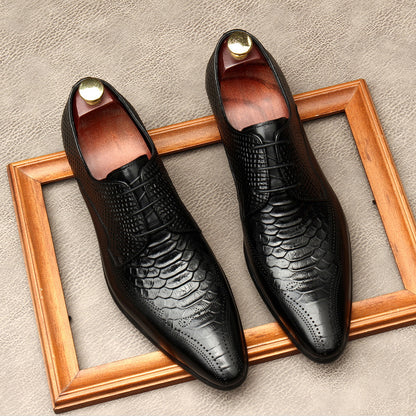 New Product Pointed Toe Men's Fashion British Formal Leather Shoes