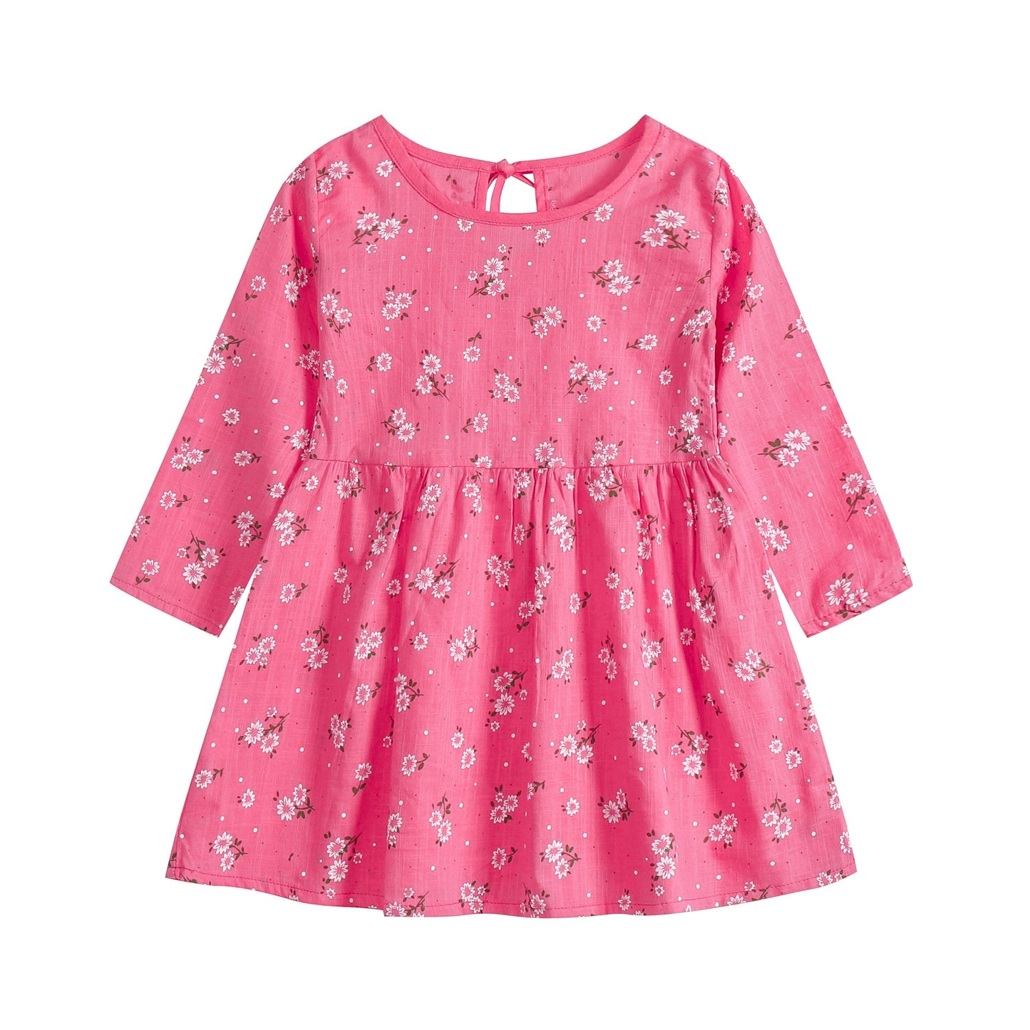 Children's Floral Cotton Long Sleeve Dress