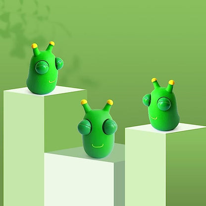 12PCS Funny Grass Worm Pinch Toy, Green Eye Bouncing Worm Squeeze Toy, Novelty Fun Squeeze Stress Relief Toys For Adults Kids Gift Cool Gadgets