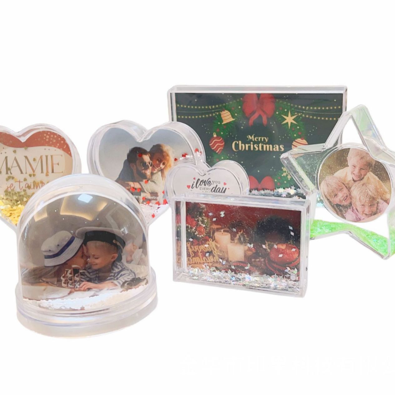 Creative Home Acrylic Personalized Diy Quicksand Liquid Photo Frame Ornaments