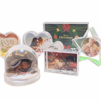 Creative Home Acrylic Personalized Diy Quicksand Liquid Photo Frame Ornaments