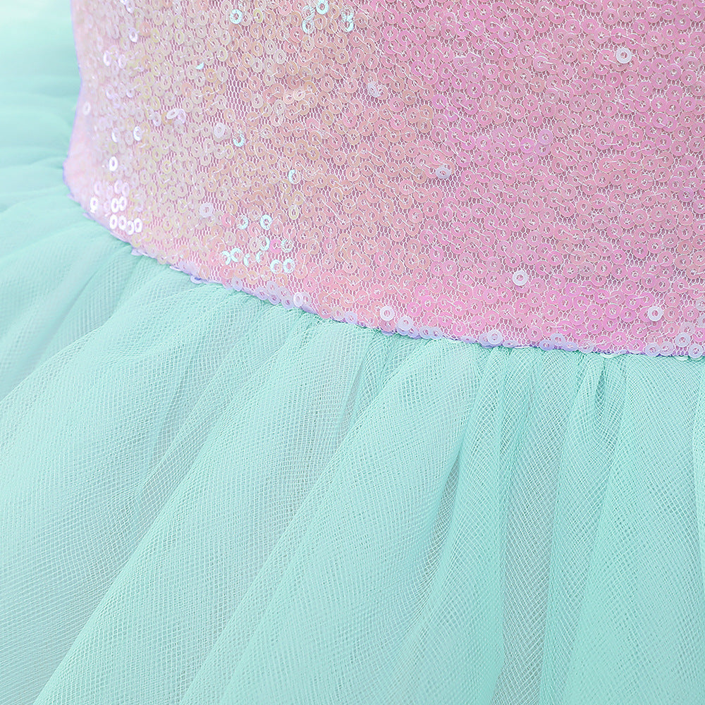 Mesh Sequin Dress For Children