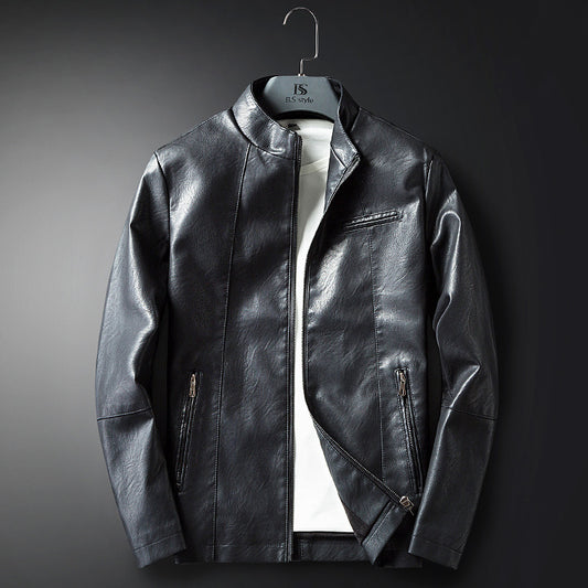 Men's Leather New Product Korean Style Slim Youth  Jacket