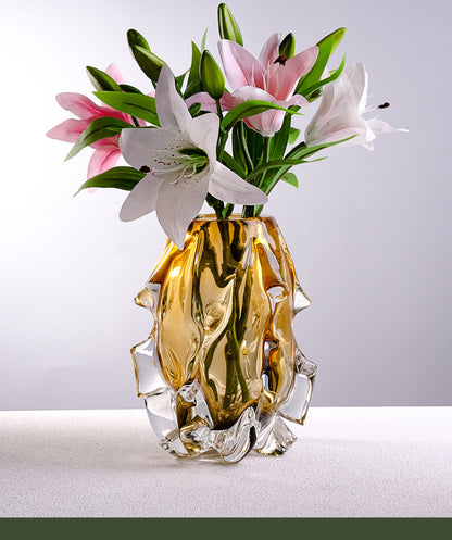 Creative Crystal Glass Vase Flower Arrangement Art Ornaments