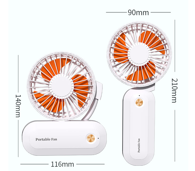Folding Neck Fan Table Top Retractable Silent Brushless Motor