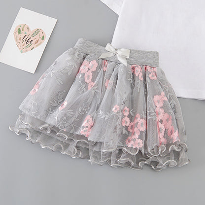 Girls All-match Net Gauze Skirt Children's Skirts