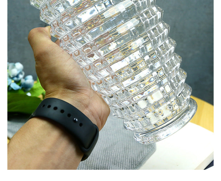 Simple Thickened Aggravated Glass Crystal Vase