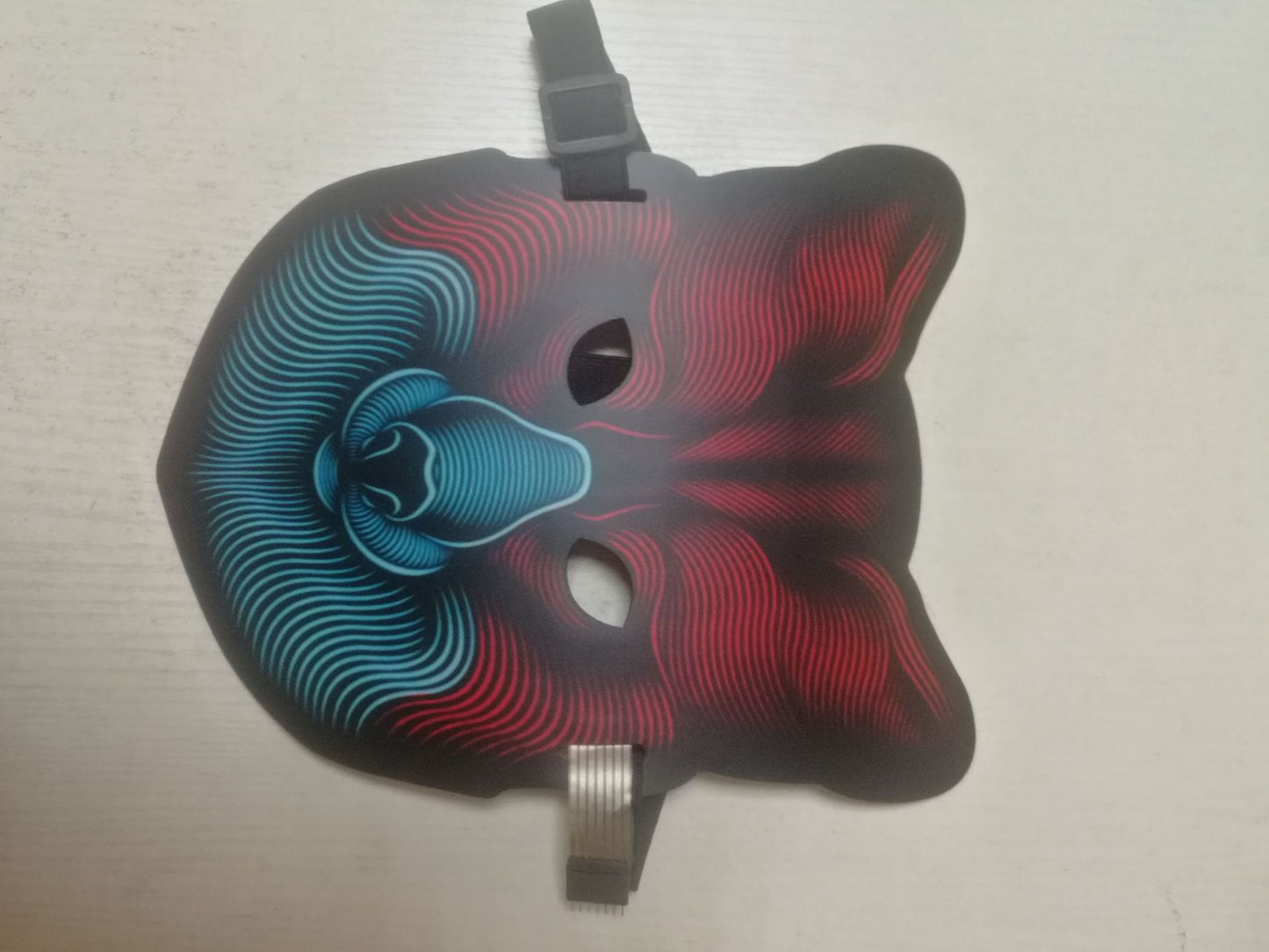 Halloween Glowing Face Cover Led Light Dance For Halloween Festival Party Headwear Music Head Props Bar Face Accessories