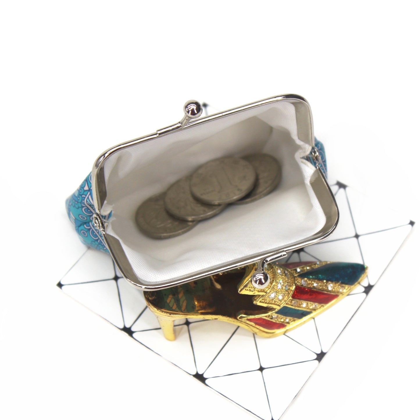 Ethnic style print creative ladies coin purse