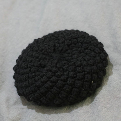 Women's Handmade Preppy Solid Color Knitted Beret