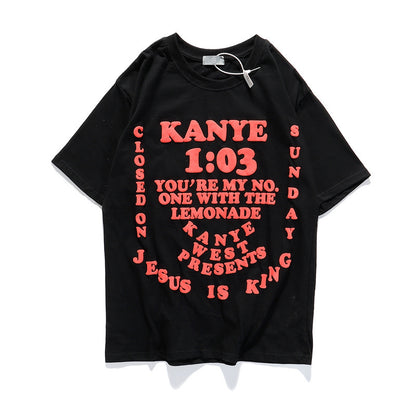 Kanye Kanye Music Festival Printed Love Half-Shirt